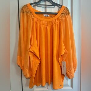 Calvin Klein 3x orange blouse